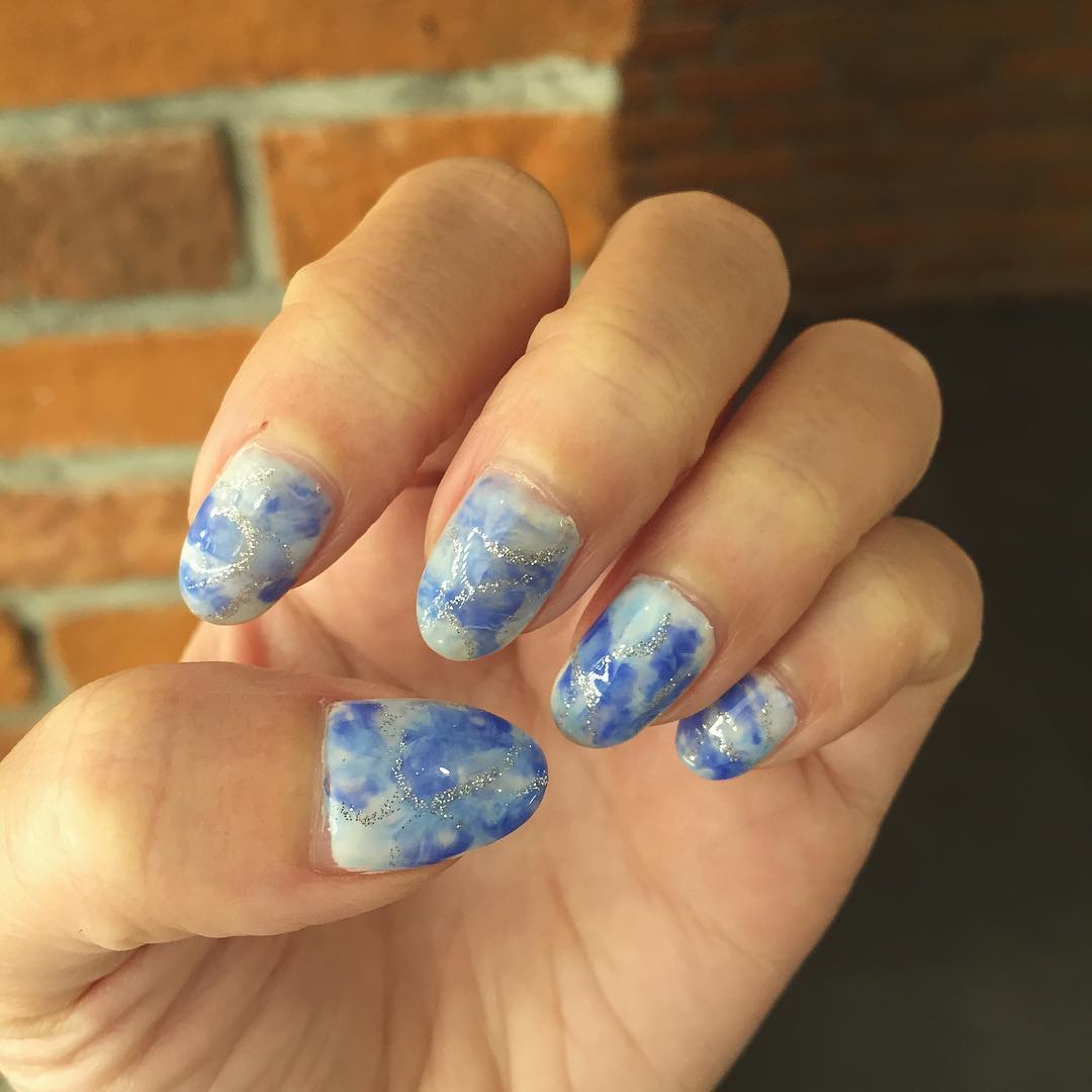 Awesome Blue and White Nail Designs | Design Trends - Premium PSD