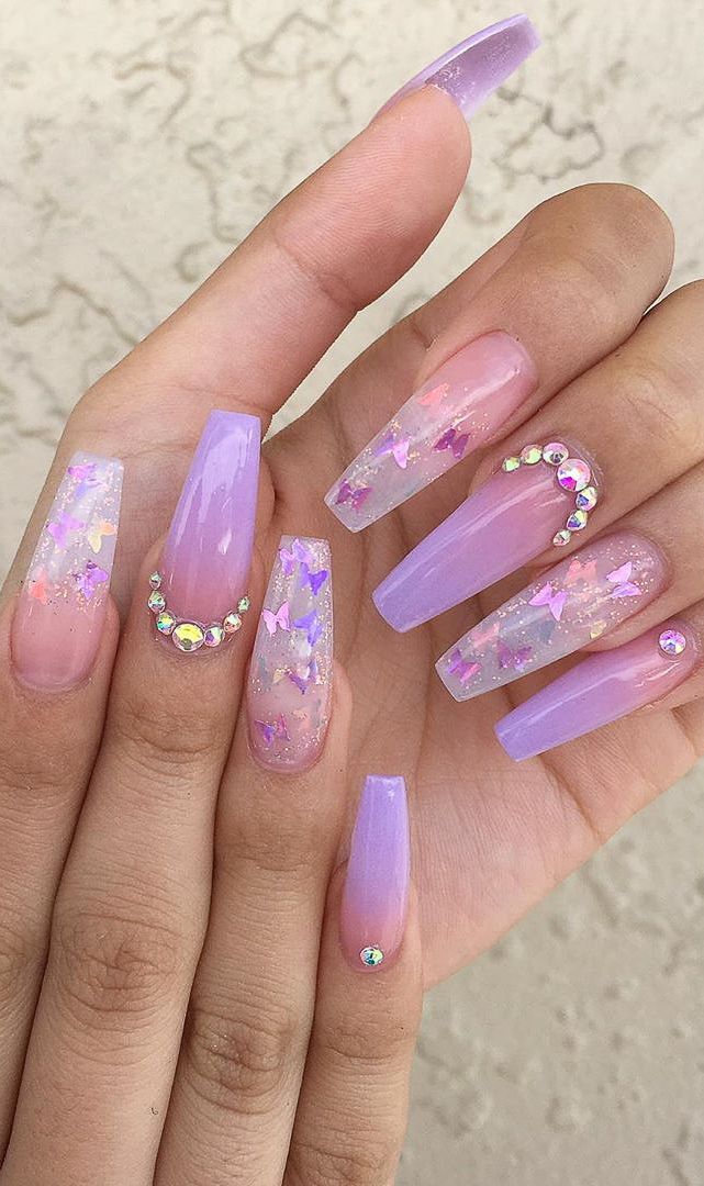 Awesome New Year Best Ombre Nail Ideas for 2020 Part 31 | Purple