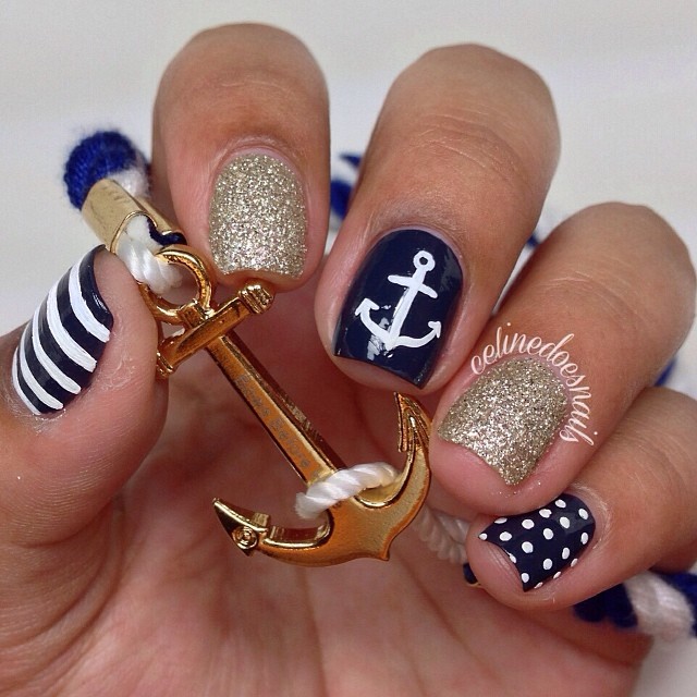 16 Nautical Anchor Nail Art Designs for Summer - fashionsy.com