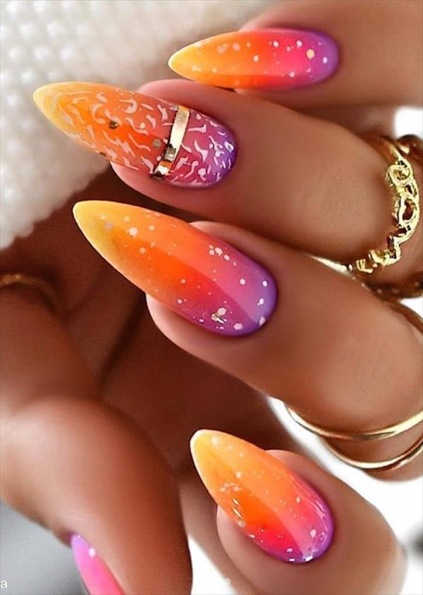 Nails fashion | Bright yellow nails color ideas for short summer nails